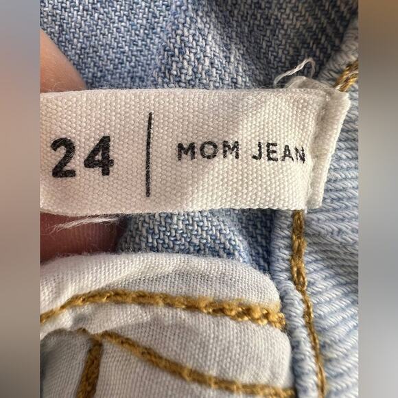 Pacsun Eco Hopper Patch Blue Mom High Rise Jeans Women’s Size 24 - Picture 4 of 15